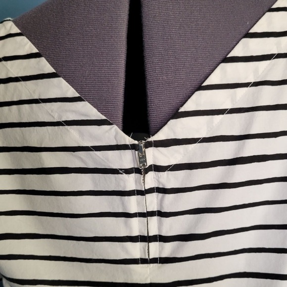 J Crew Womens Top Size XS Striped Knit Shirt Boat Neck 3/4 Sleeves White Blue - Picture 6 of 6